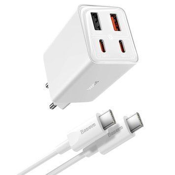 МЗП Baseus GaN6 Pro OS 65W (2USB-A/2C) + кабель Type-C to Type-C (P10162701) 70601 фото