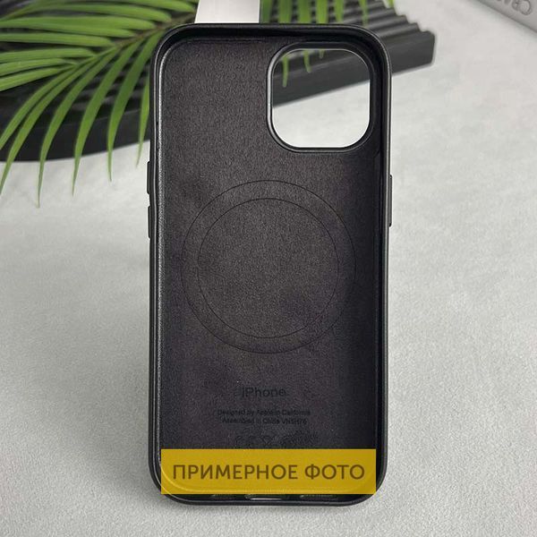 Шкіряний чохол Leather Case (AAA) with MagSafe and Animation для Apple iPhone 16 (6.1") 78493 фото