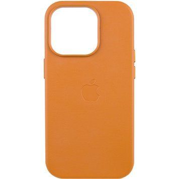 Шкіряний чохол Leather Case (AAA) with MagSafe and Animation для Apple iPhone 14 Pro (6.1") 57154 фото