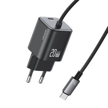 МЗП Usams US-CC261 GaN JC Ser. 20W (2USB-C) + кабель Type-C to Type-C 78331 фото