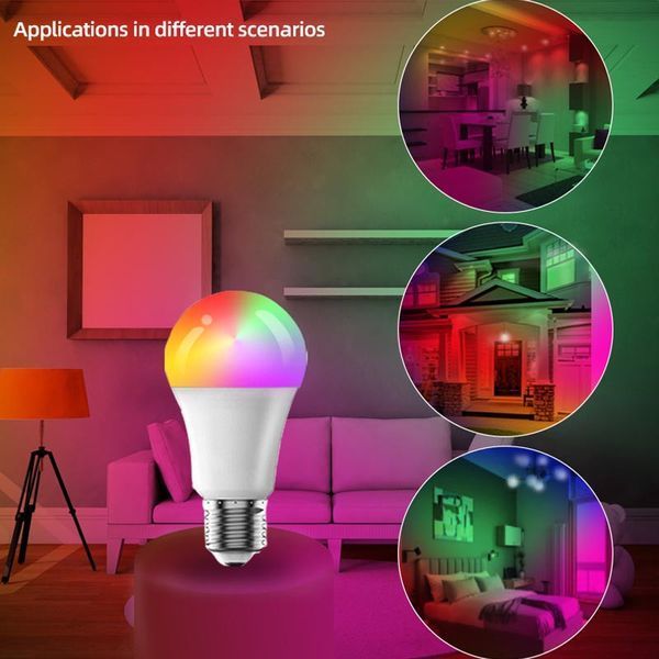 Світлодіодна RGB лампочка Smart bulb light 1 with Bluetooth E27 with app 66431 фото