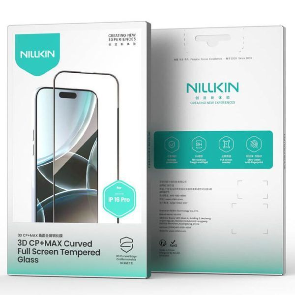 Захисне скло Nillkin (CP+ max 3D) (full glue) для Apple iPhone 16 Pro (6.3") 78719 фото