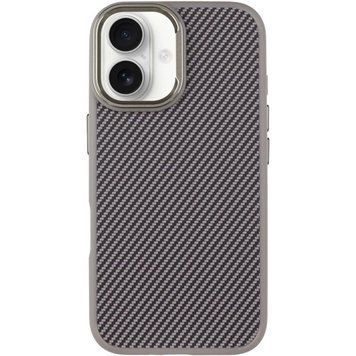 Чохол TPU+PC Carbon with MagSafe для Apple iPhone 16 (6.1") 73628 фото